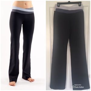Lululemon Astro Black Pants w/Muted Purple & Grey